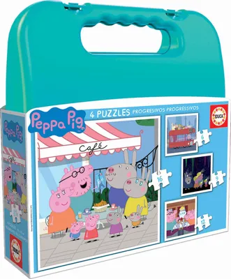 Produktbild von Puzzle im Koffer - Peppa Pig (6+9+12+16 Teile)