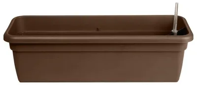 Produktbild von Geda Balkonkasten FLORA Braun mit Bewässerungseinsatz 59 cm - Kunststoff