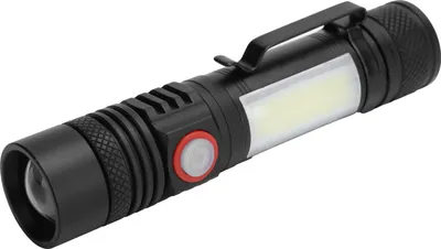 Zdjęcie produktu dla T6+COB Latarka elektryczna z teleskopowym zoomem i dużą mocą, podwójne źródło światła, latarka zewnętrzna