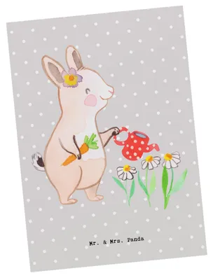 Produktbild von Mr. & Mrs. Panda Ansichtskarte Gärtnerin Herz - Grau Pastell - Geschenk, Postkarten, Kunstkarten, Gartenarbeit, Fotokarte, Gartenplaner, Gartenbau, Gärtnerei, Postkarte