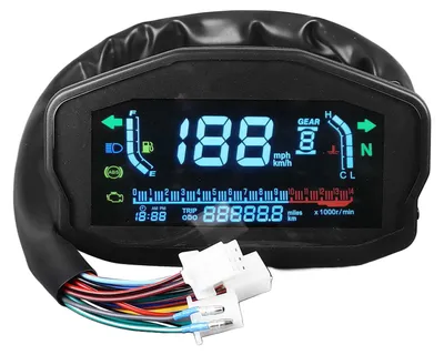 Image de Tableau de bord pour moto : compteur de vitesse, compte-tours, écran LCD numérique, indicateur de température d'eau et de niveau d'huile