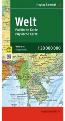 Produktbild von freytag & berndt Straßenkarte Weltkarte, politisch - physisch 1:20 Mio.