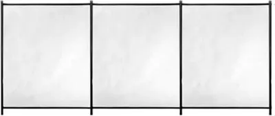 Productafbeelding van Flexible safety barrier - GRE - 3 mx H 1.33 m - Pre-assembled - Cuttable fabric - 4 posts + discreet covers