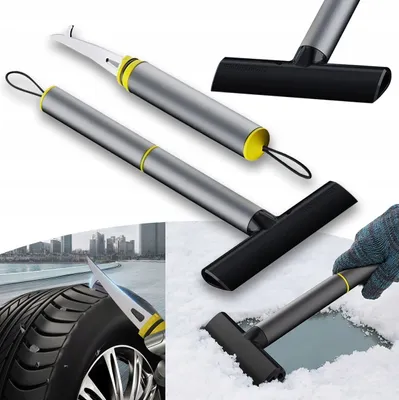Produktbild von Eiskratzer Auto 2in1 Car Ice Scraper Auto Reinigungsbürste Schneebesen 2in1 Eiskratzer