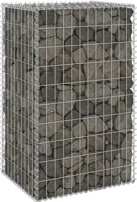 Zdjęcie produktu dla Maison Exclusive - Ściana gabionowa z pokrywami, galwanizowana stal, 60x50x100 cm