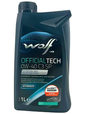 Produktbild von Wolf OfficialTech 0W-40 C3 SP 1 Liter (1052103)