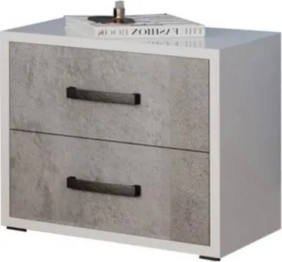 Immagine prodotto di Comodino 2 cassetti colore cemento