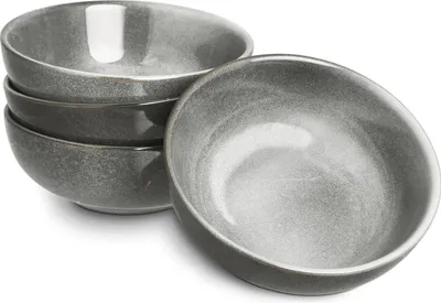 Produktbild von SPRINGLANE Müslischale 4er-Set - Geschirr Misty Cliff, Grau, Steingut Tafelservice