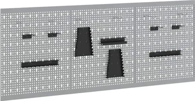Obrázek produktu pro vidaXL Werkzeugwandpaneel 3 ks Grau 150 x 1 x 60 cm