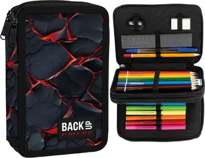 Image de Trousse à crayons BackUp à deux compartiments avec accessoires