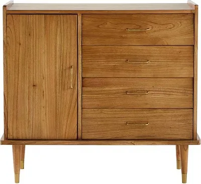 Produktbild von Retro Kommode aus massivem Mindi Holz 105 cm