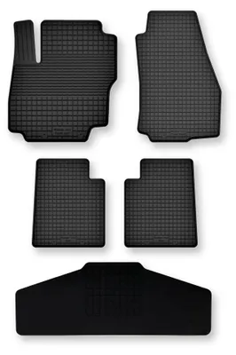 Obrázok produktu pre Gumové vaničkové autokoberce s tunelom pre: Ford Mondeo MK4 2007-2012 čierne 5 ks