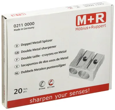 Produktbild von Möbius+Ruppert 0211 - 0000, Manueller Bleistiftspitzer, Silber, Magnesium, Stahl, 1,12 cm, 8,2 mm