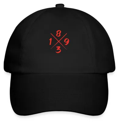 Produktbild von Spreadshirt Stuttgart 1893 Fußball Fan Baseballkappe, One size, Schwarz/Schwarz