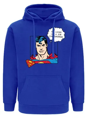 Obrázok produktu pre Pánska mikina s kapucňou Superman 037 DC Blue XXL