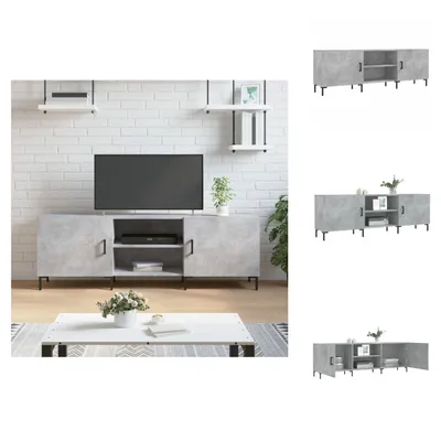 Image de vidaXL Armoire TV gris béton 150x30x50 cm Bois composite - Meuble TV