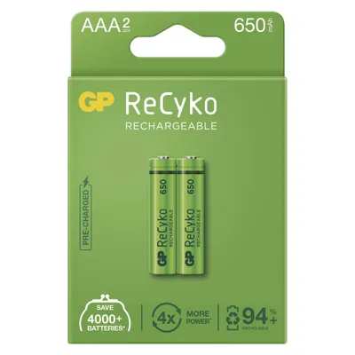 Obrázok produktu pre Nabíjacia batéria GP ReCyko 650 (AAA), B2116