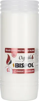 Zdjęcie produktu dla Wkład do znicza parafinowy BISPOL WP6 144H 1szt.