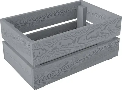 Produktbild von Lermowood Holzkisten Box0421 25 x 40 x 19cm Grau | Dekokisten aus Holz Massive Holzkiste Regalkiste Weinkiste