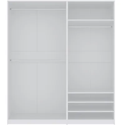 Produktbild von Marmex Möbel TRES K Weiß Hochschrank ohne Türen 180x206x51 cm