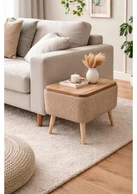 Image de Table d'Appoint - 60 x 45 x 30 cm - Marron