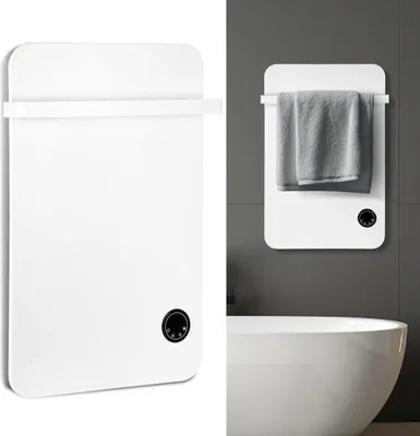 Immagine prodotto di Izrielar asciugamano a parete riscaldatore a infrarossi 400W - controllo della temperatura - telecomando WiFi Smart App, adatto per camera da letto, bagno, ecc.