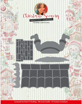Produktbild von Stanzschablone - Yvonne Creations - Christmas Scenery - Weihnachts Schornstein