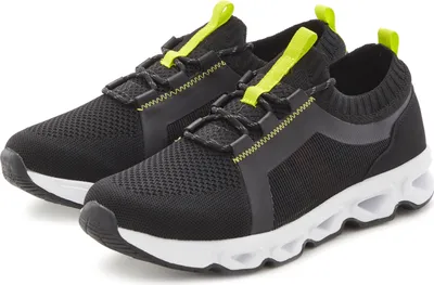 Produktbild von JOHN DEVIN Sneaker Schnürschuh, Freizeitschuh, Halbschuh, Schnürhalbschuh, Turnschuh schwarz/neon Größe 42