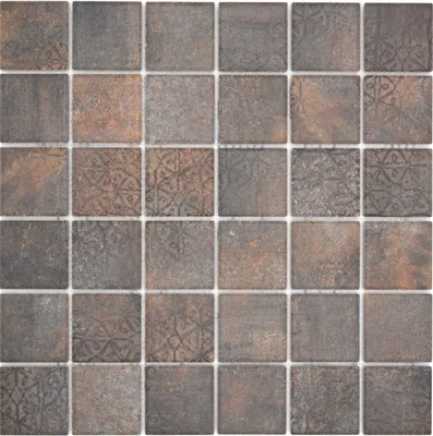 Produktbild von Keramik Mosaik Fliesen Jasba rost-mix matt Rostoptik Küchenwand Badezimmerfliese Duschwand / 10 Mosaikmatten