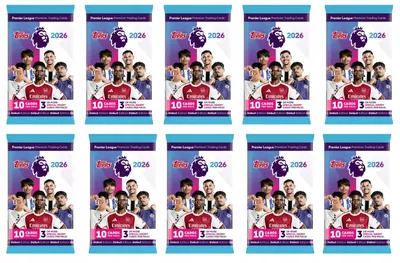 Produktbild von 10 x TOPPS PREMIER LEAGUE 2026 PACKET – ENGLISH PREMIER LEAGUE FOOTBALL CARDS