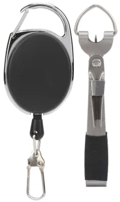Produktbild von 3-in-1-Schnellknoten-Schneidewerkzeug aus Edelstahl und ABS für Angler mit Schlüsselanhänger