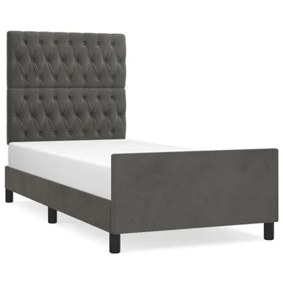 Obrázek produktu pro vidaXL Rám postele bez matrace tmavě šedý 90x190 cm sametový