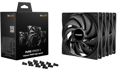Produktbild von be quiet! Pure Wings 3 140mm PWM high-speed 3-Pack, Gehäuselüfter