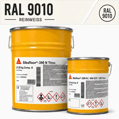 Image de Sikafloor-390 N Thixo 2K RAL9010 25kg Epoxidharz-Dünnbeschichtung