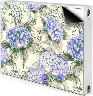 Produktbild von Magnet Heizung Verkleidung Abdeckung Heizung Heizkörperabdeckung 90x60 cm  - Hortensie