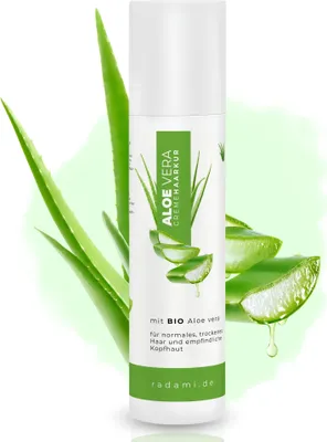 Produktbild von Aloe Vera Creme Haarkur Bio AloeVera für trockenes Haar und empfindliche Kopfhaut 250 ml