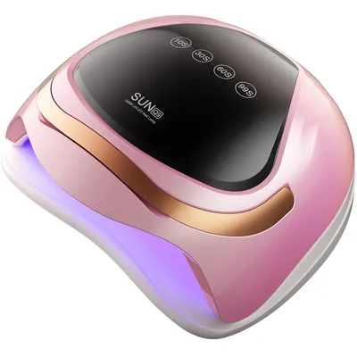 Produktbild von Phototherapie Nagellampe 248W, LED/UV, Schnelltrocknung, 10s-99s Timer, Digitalanzeige, tragbar Lichthärtungsgerät Aushärtungswerkzeug mit Bodenplatte