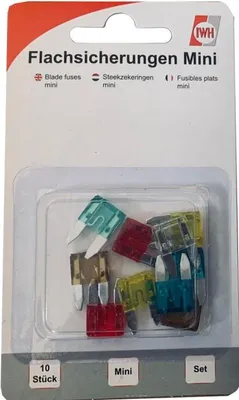 Produktbild von 10x Flachsicherungen Set Standard Sicherung Auto Sicherungen Pkw Kfz