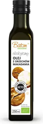 OLEJ Z ORZECHÓW MACADAMIA TŁOCZONY NA ZIMNO KETO BIO 250 ml - BATOM