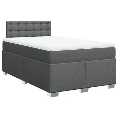 Immagine prodotto di vidaXL Letto a molle con materasso grigio scuro 120x200 cm in tessuto