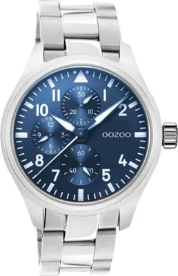 Produktbild von Oozoo Armbanduhr silber Edelstahl Timepieces Herren Analog-Quarzuhr UOC10955
