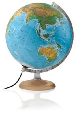 Zdjęcie produktu dla Podświetlany globus Atmosphere B4 30 cm w różnych kolorach. Kolor: srebrny