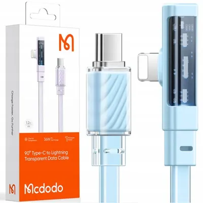 Obrázok produktu pre Mcdodo Kábel Usb-C Lightning Plochý 36W Pre Iphone 13 14 Modrý 2M