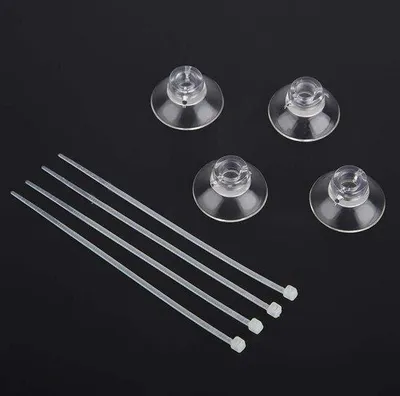 Produktbild von Aquarium Zubehör 20 Stück transparent mit Kabelbindern