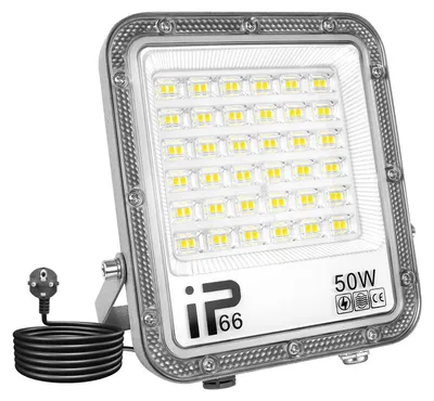 LED-Außenstrahler 50 W 5000 lm IP66 für Garten & Garage