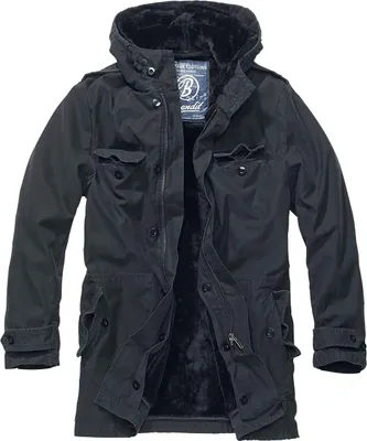Produktbild von Brandit Winterjacke Herren BW Parka schwarz Basics 100% Baumwolle 7XL