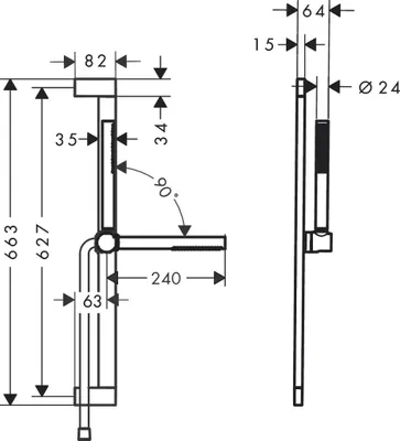 Produktbild von hansgrohe Pulsify S Duschset 100, 1 Strahlart wassersparend+, Duschstange 65 cm, 24373670