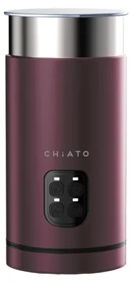 Image de Mousseur à lait électrique CHiATO milkPLAY - rouge bordeaux