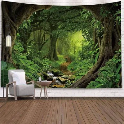 Produktbild von Landschaftliches Wandteppich für Wohnzimmer - 350 x 256 cm