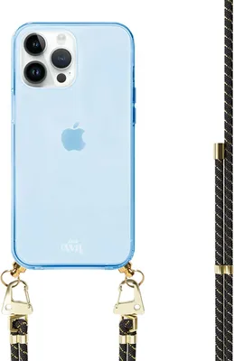 Produktbild von Gold Goddess Cord Hülle Blue  - Kompatibel mit iPhone 15 Pro Max